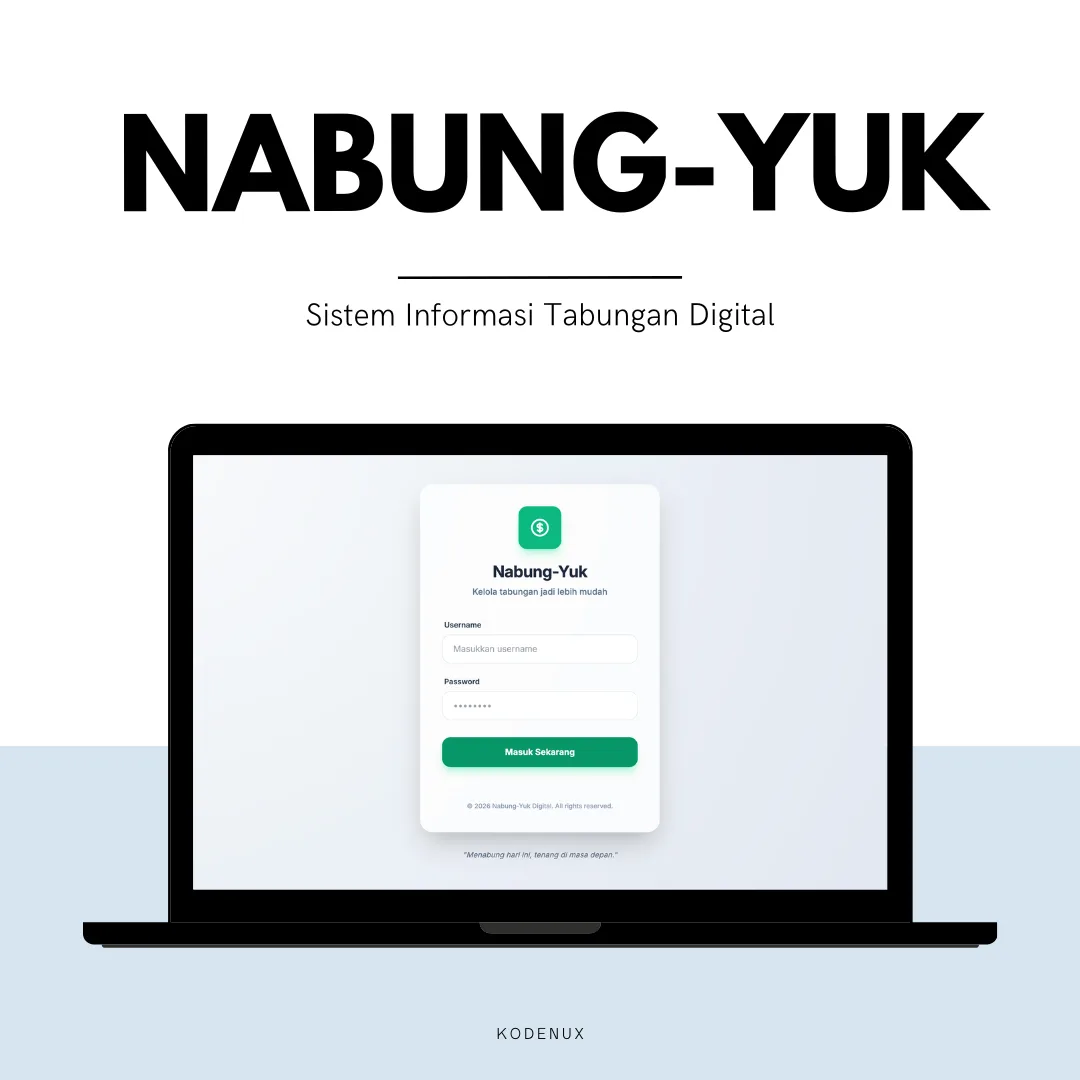 Aplikasi Tabungan Digital Modern (Nabung-Yuk) - PHP & Tailwind CSS
