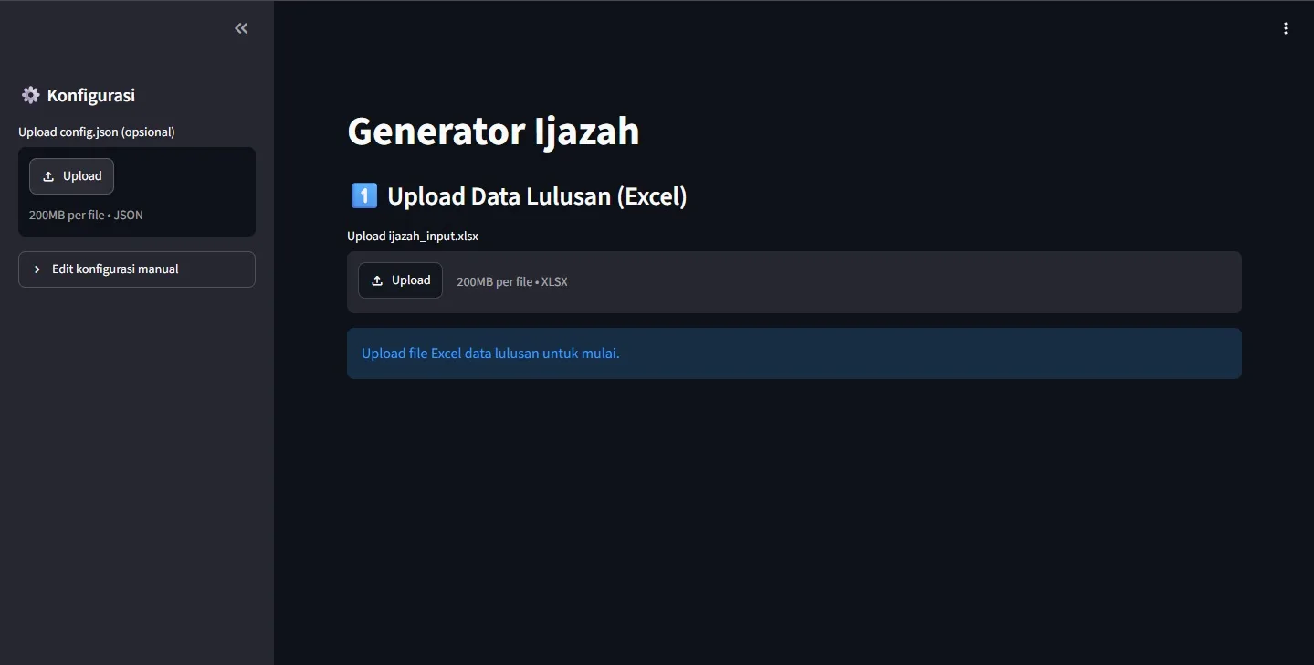 Source Code Generate Ijazah Otomatis